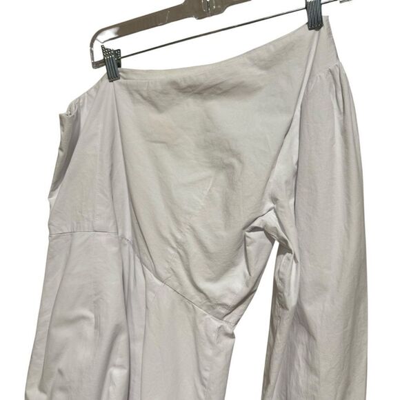 Revolve Showpo. UDELE One Shoulder Ruffle Cotton Mini DRESS in White - Picture 5 of 9